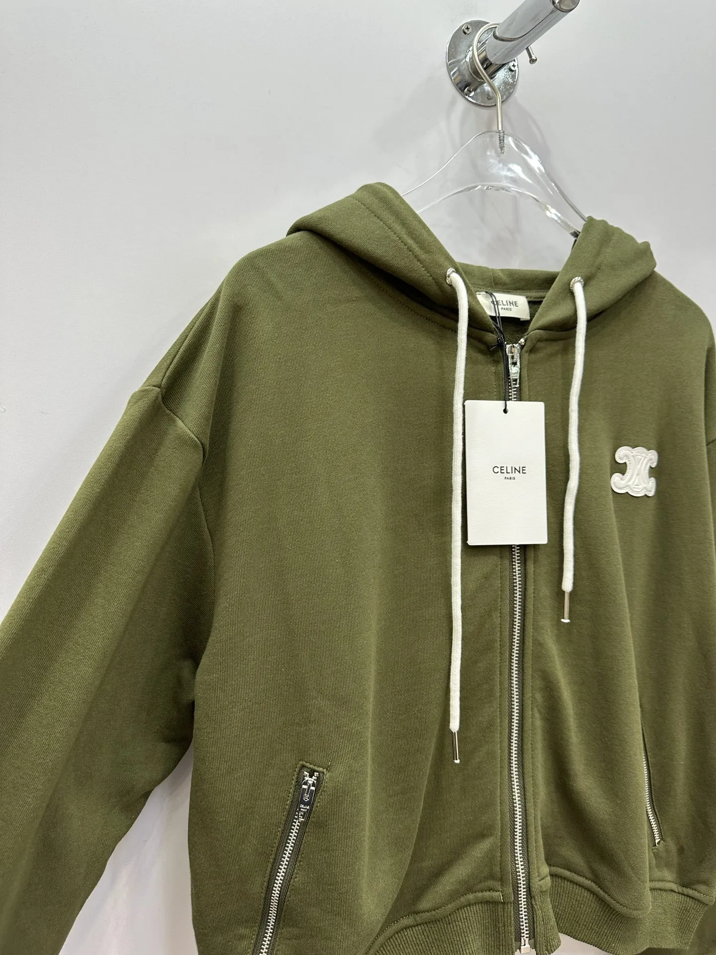 CELINE グリーン ジップアップパーカー - 画像 (7)
