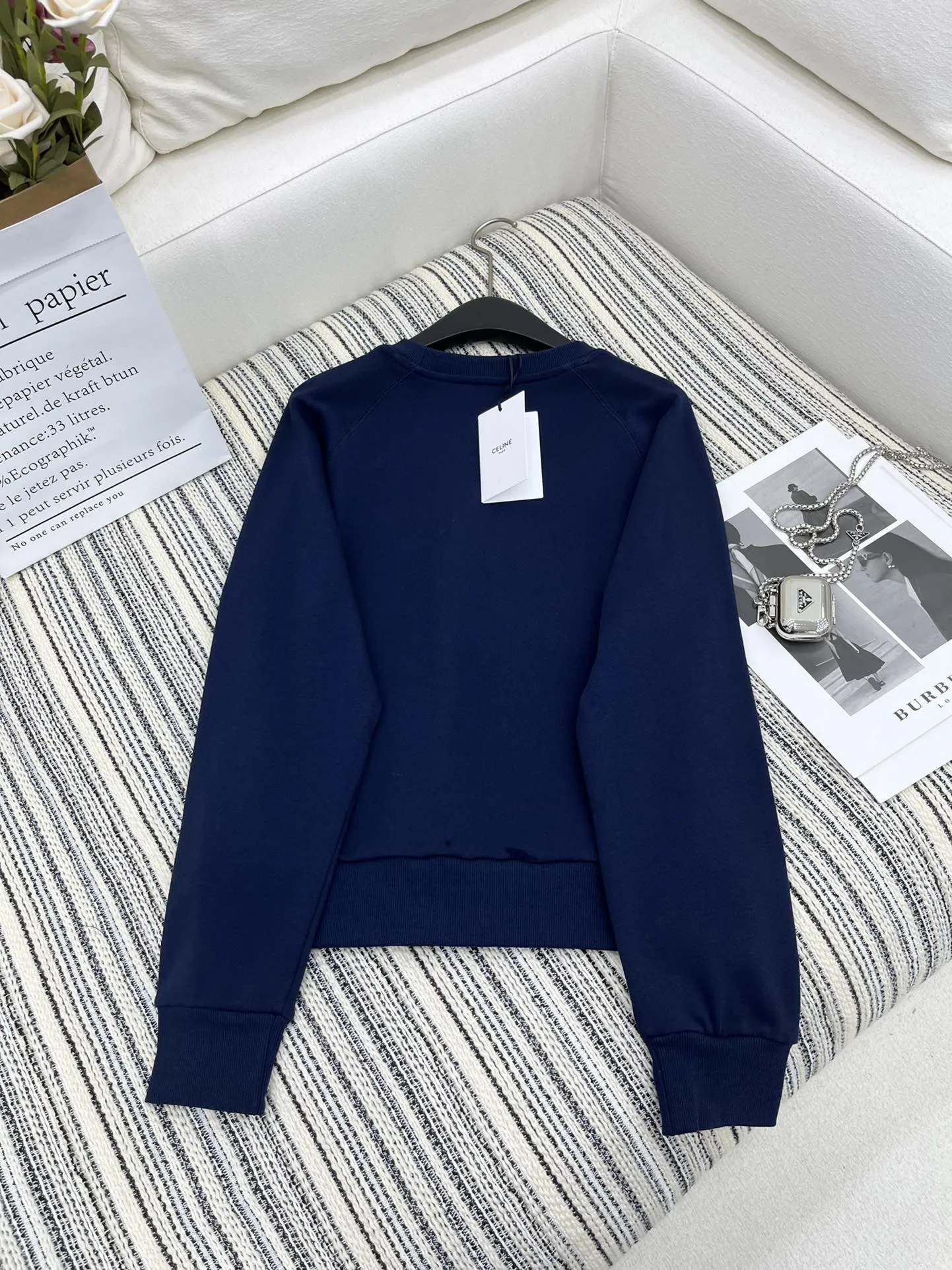 CELINEパリスブルー刺繍ラウンドネックスウェット - 画像 (7)