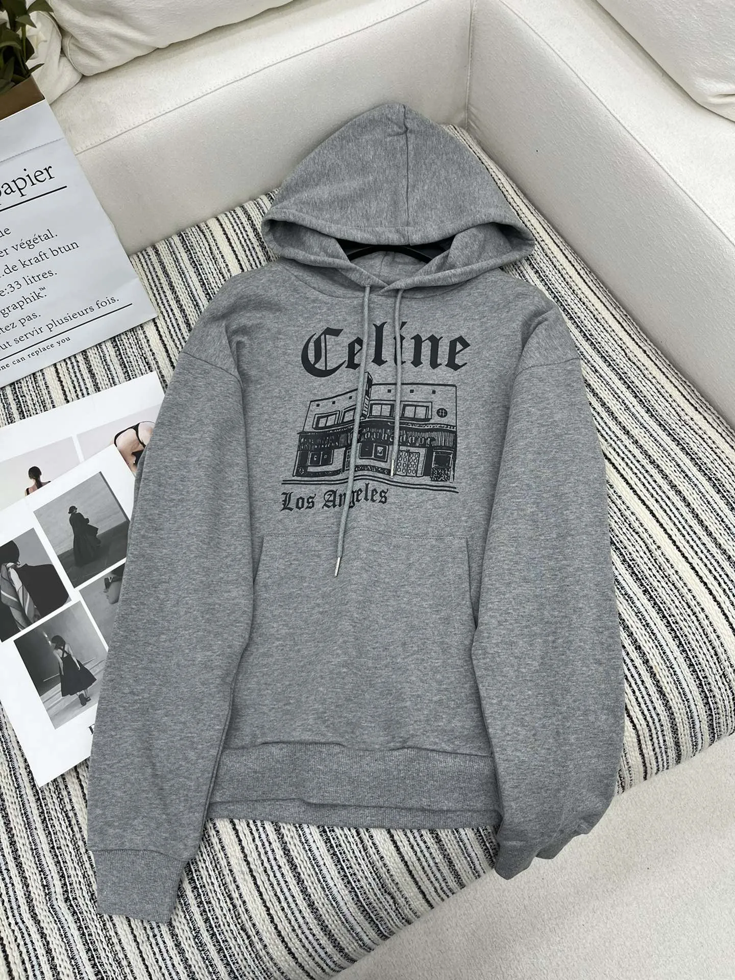 CELINE灰色パーカー