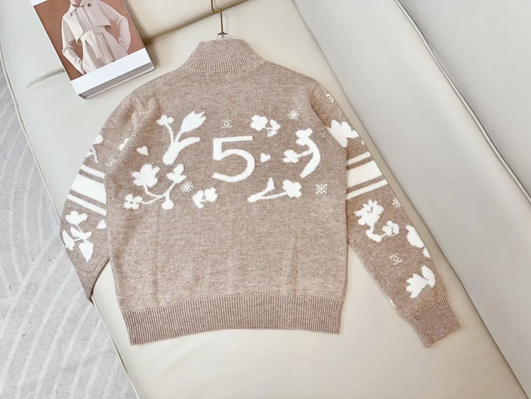 シャネル新作スキーフラワーロゴセーターカーキカラー - 画像 (3)