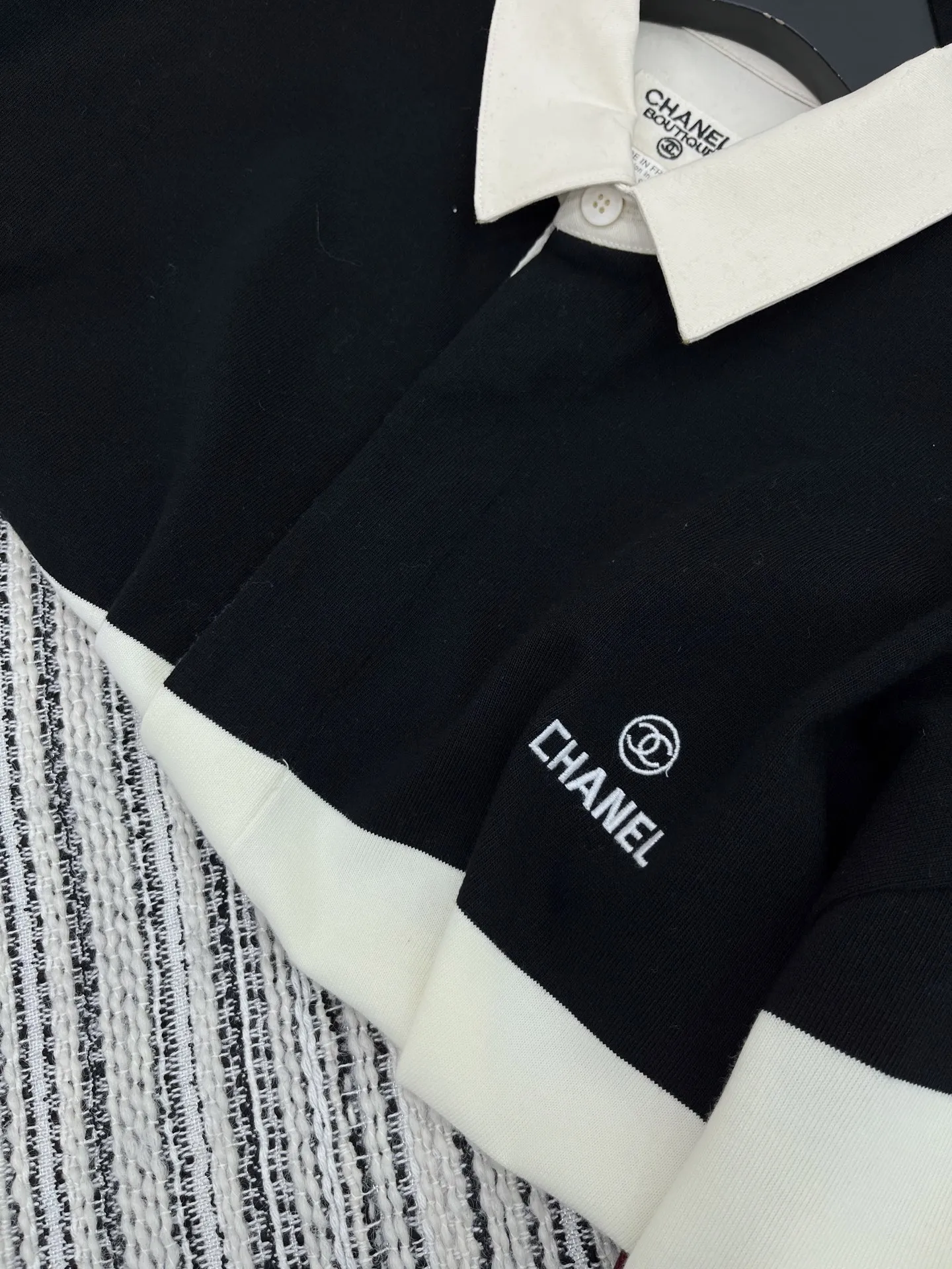 CHANEL 25中古シリーズ長袖シャツ ブルー ストライプ - 画像 (7)