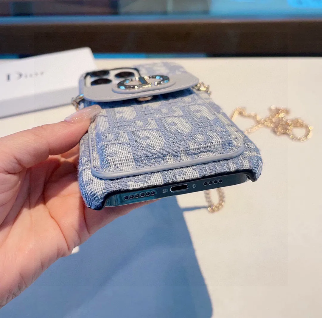 Christian Dior ブルー カードケース付きスマホケース - 画像 (8)