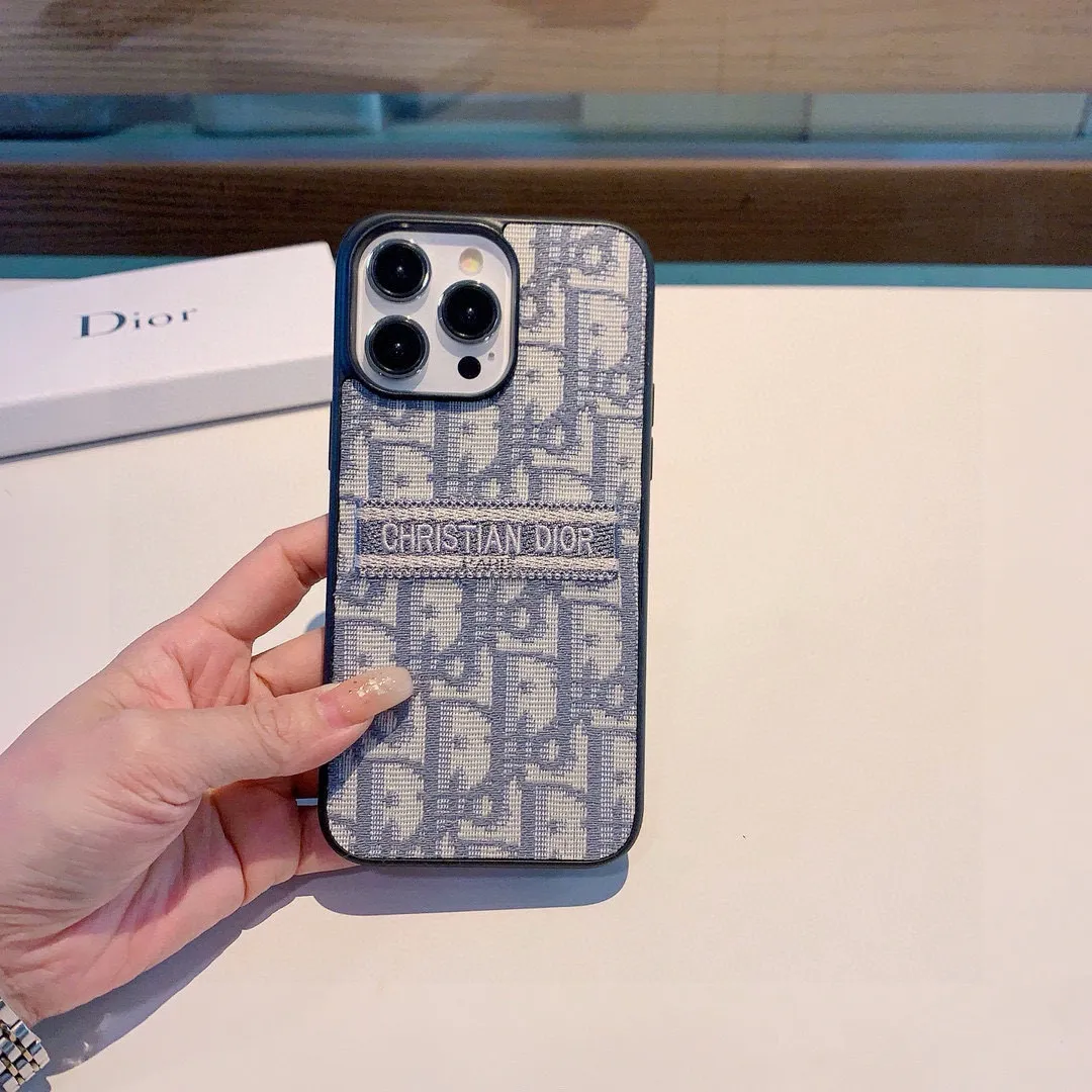 Christian Dior ブルー刺繍布iPhoneケース - 画像 (4)