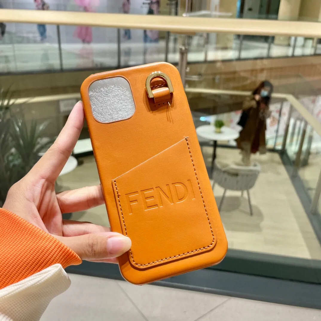 FENDI フェンディ オレンジ&ホワイト カードスロットケース - 画像 (3)