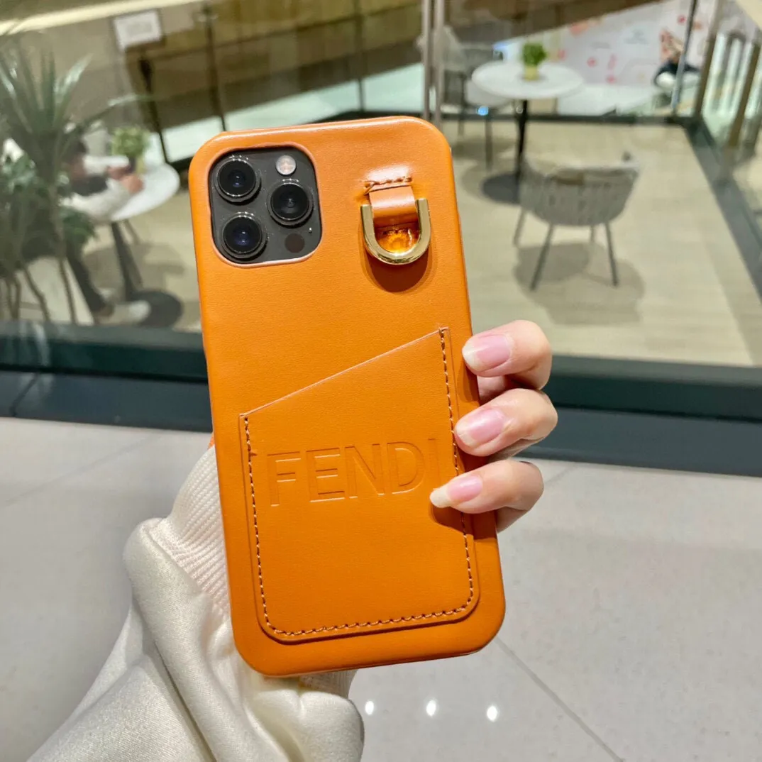 FENDI フェンディ オレンジ&ホワイト カードスロットケース - 画像 (5)