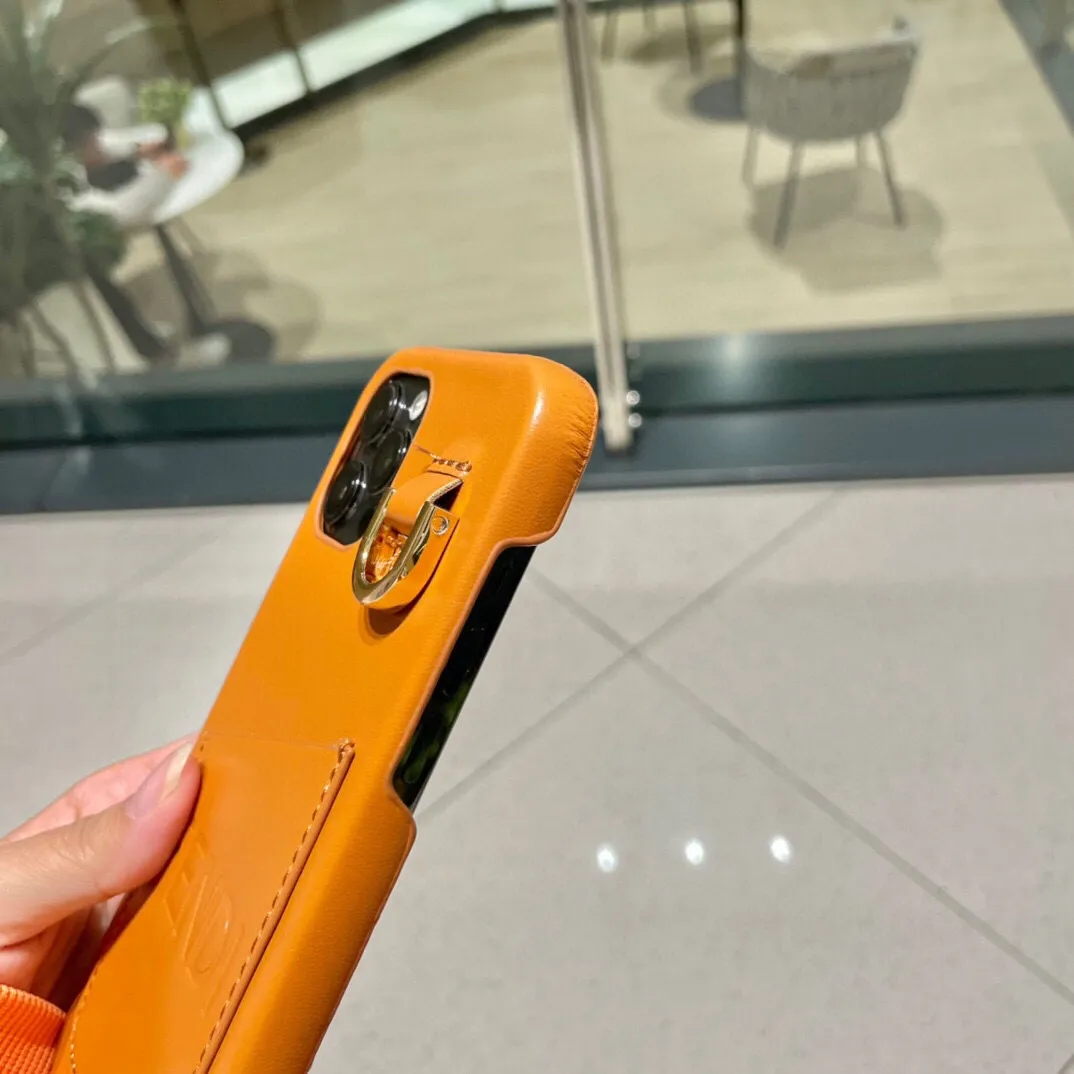 FENDI フェンディ オレンジ&ホワイト カードスロットケース - 画像 (6)