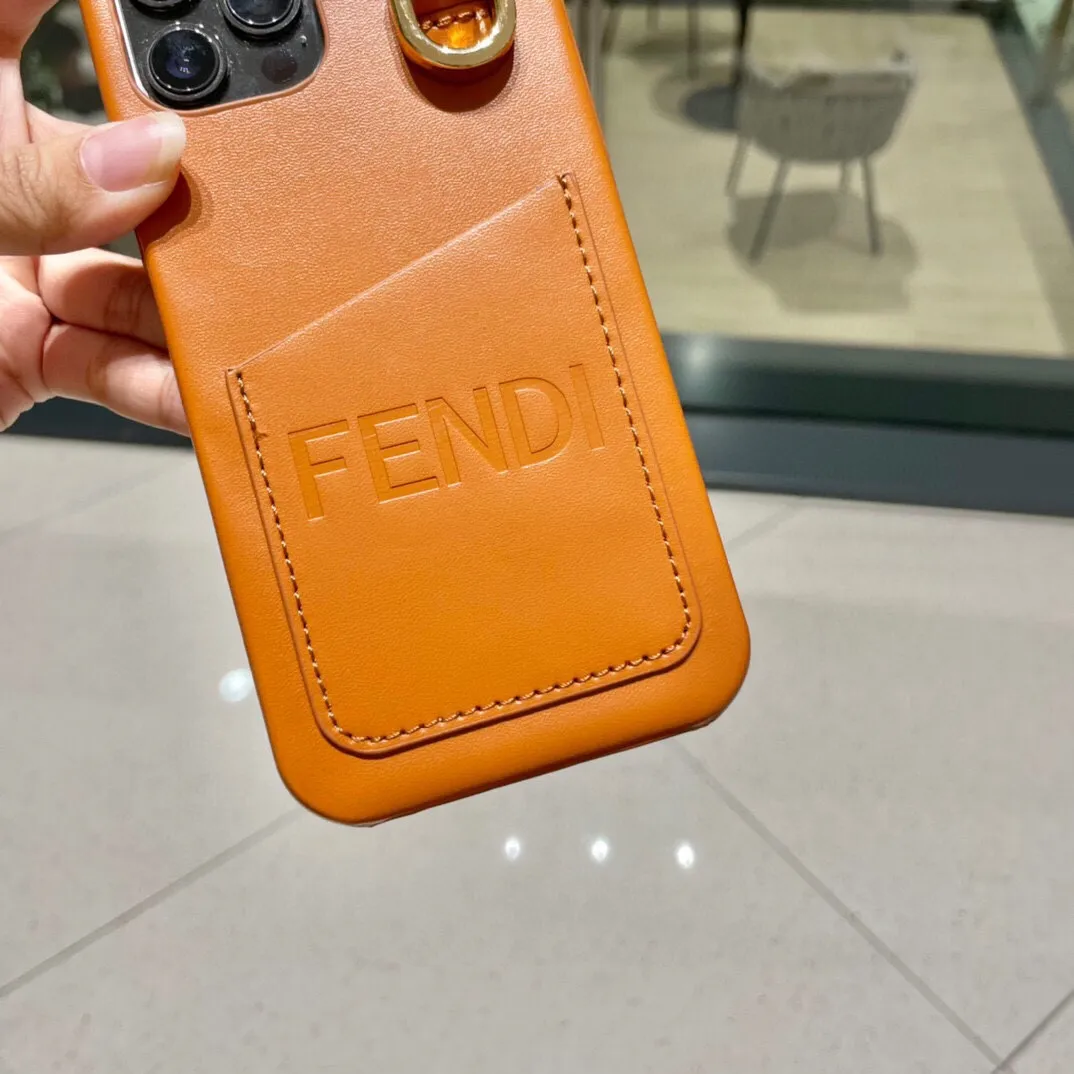 FENDI フェンディ オレンジ&ホワイト カードスロットケース - 画像 (7)