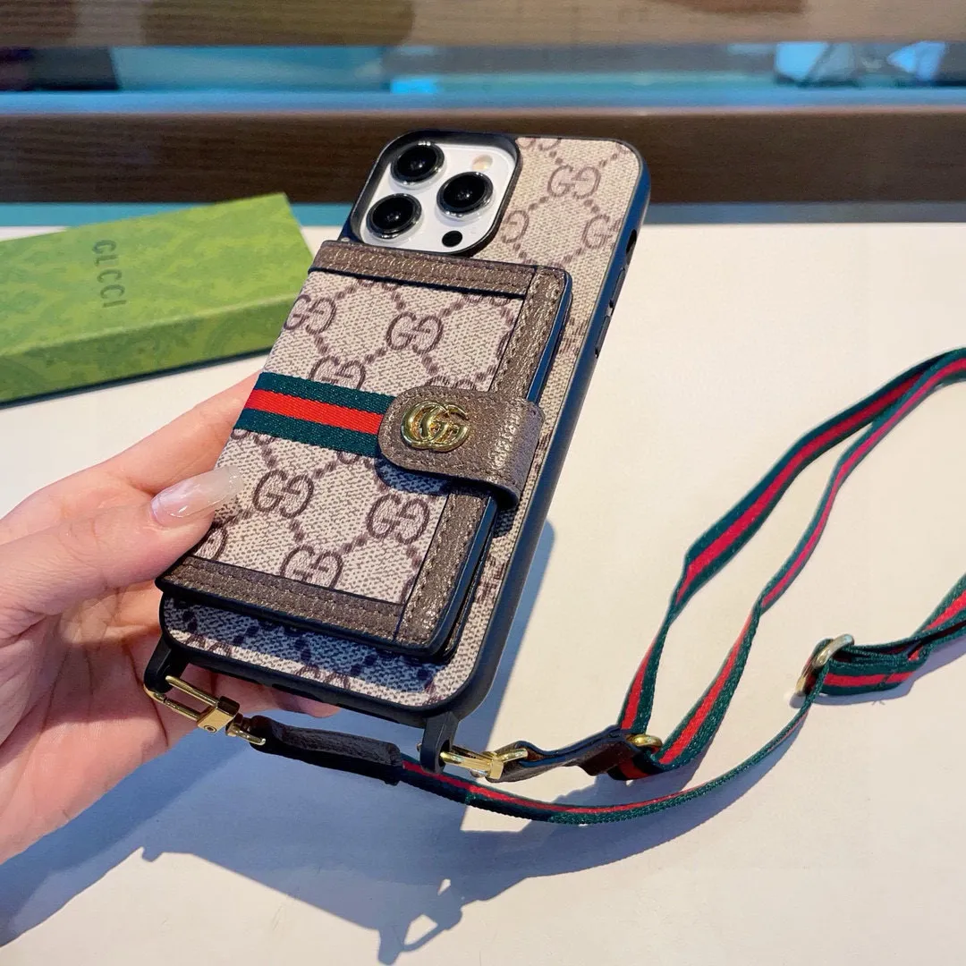 GucciオリジナルレザーiPhoneケースベージュストライプ - 画像 (4)