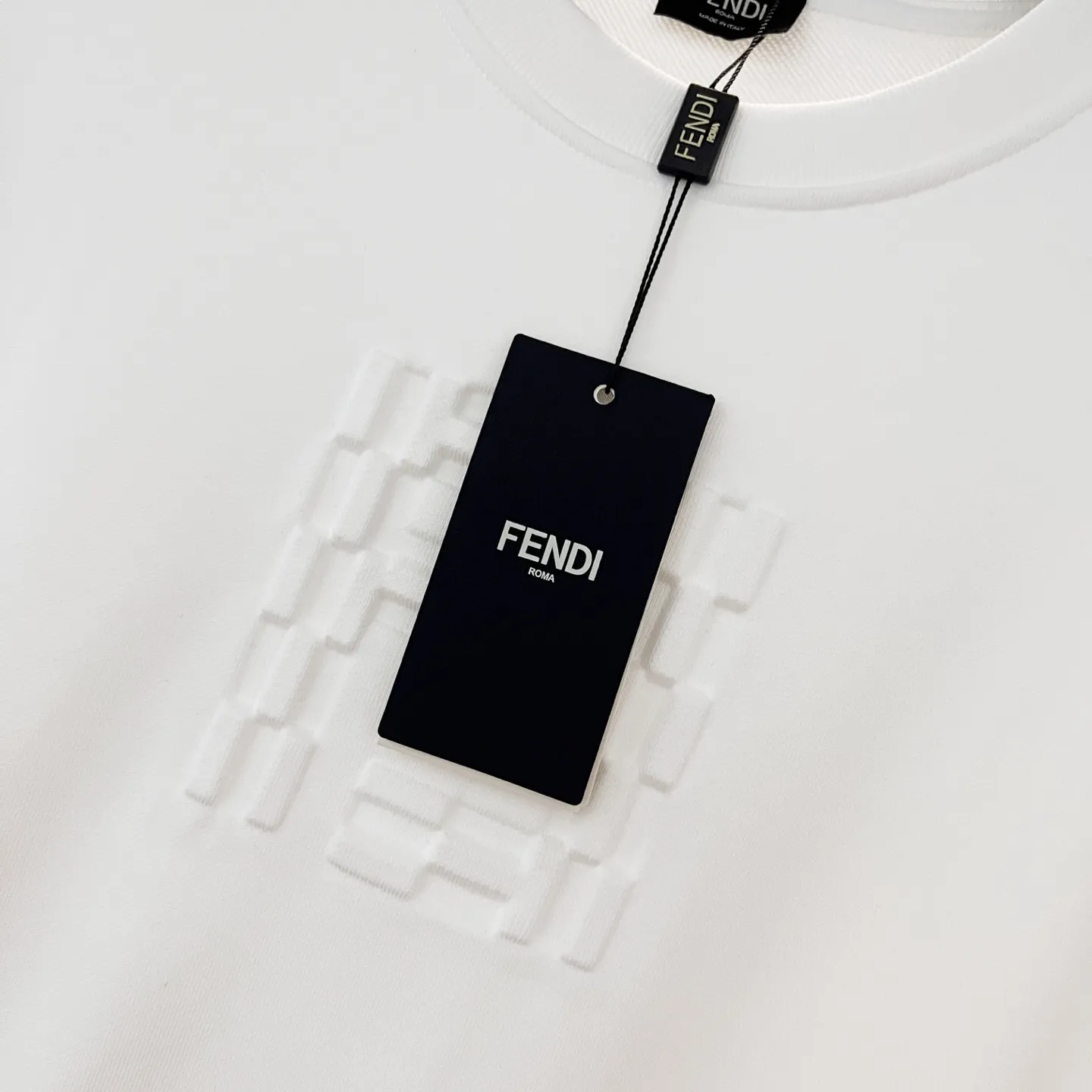 FENDI 420gコットンラウンドネックスウェット 白 - 画像 (5)