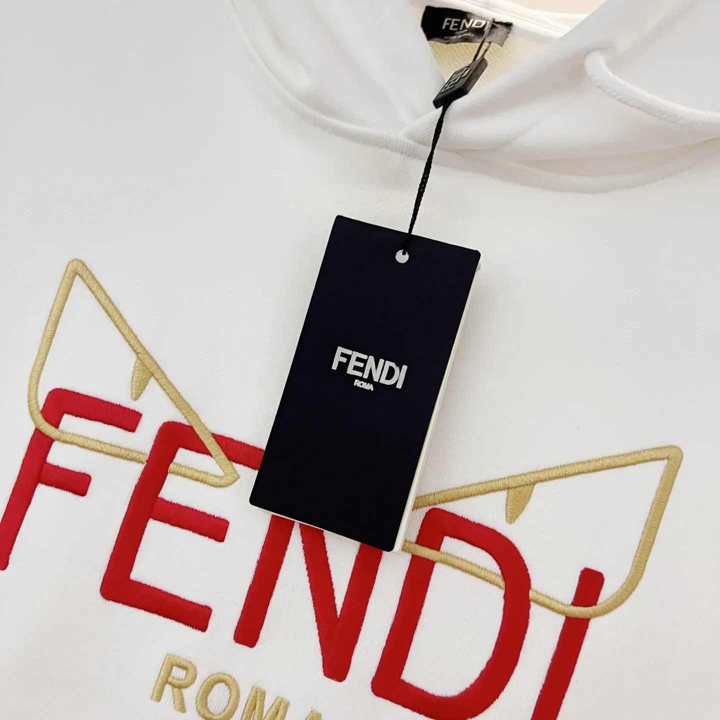 FENDI 420gコットン白カラーフーディ - 画像 (6)