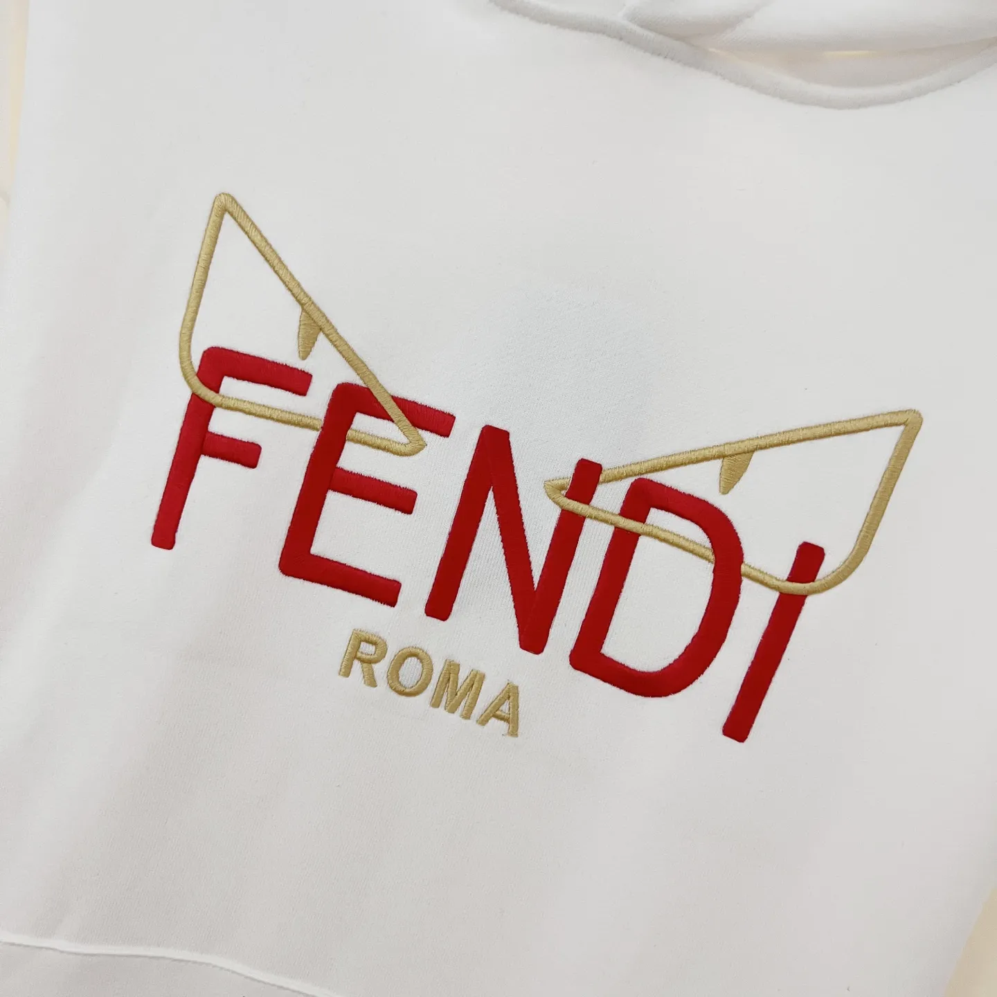 FENDI 420gコットン白カラーフーディ - 画像 (7)