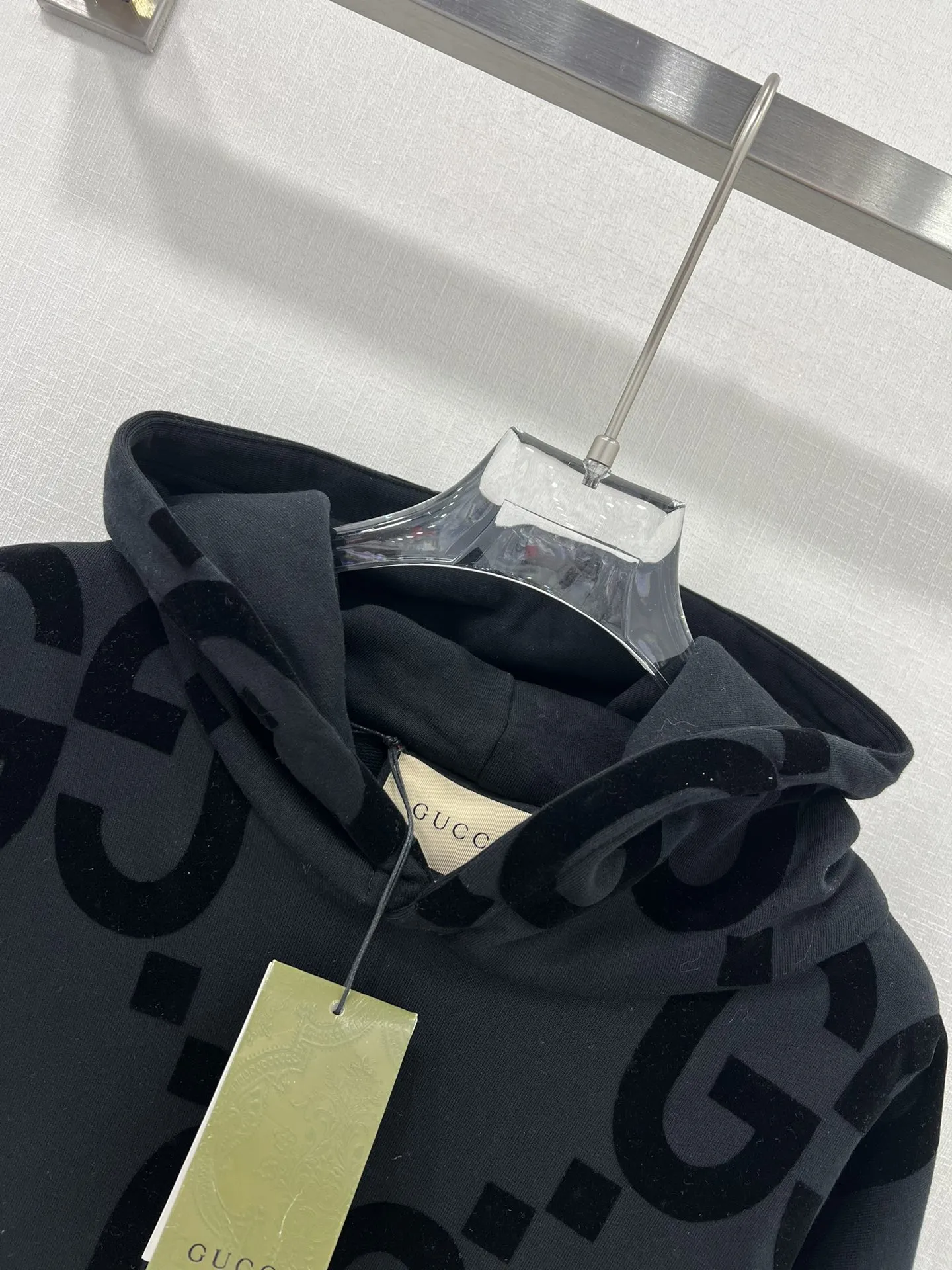 GUCCI 黒 GGプリント コットン パーカー - 画像 (3)