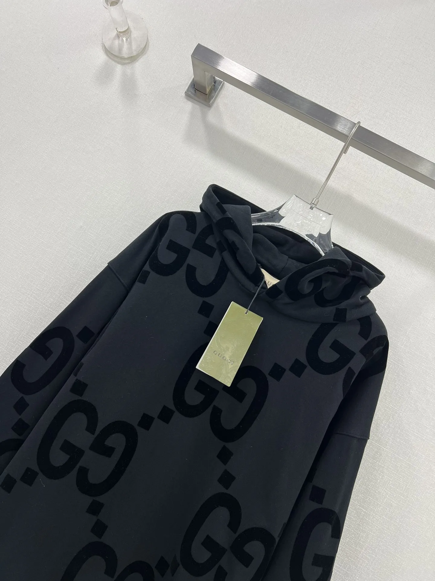 GUCCI 黒 GGプリント コットン パーカー - 画像 (4)