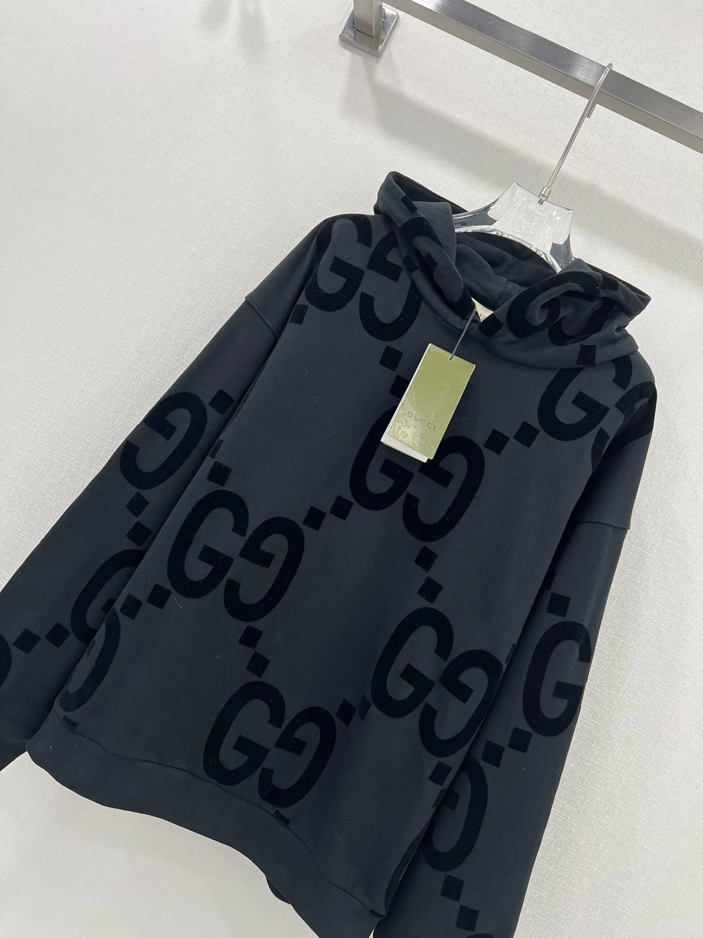 GUCCI 黒 GGプリント コットン パーカー - 画像 (5)