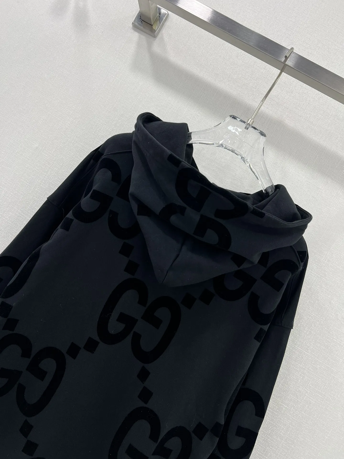 GUCCI 黒 GGプリント コットン パーカー - 画像 (9)