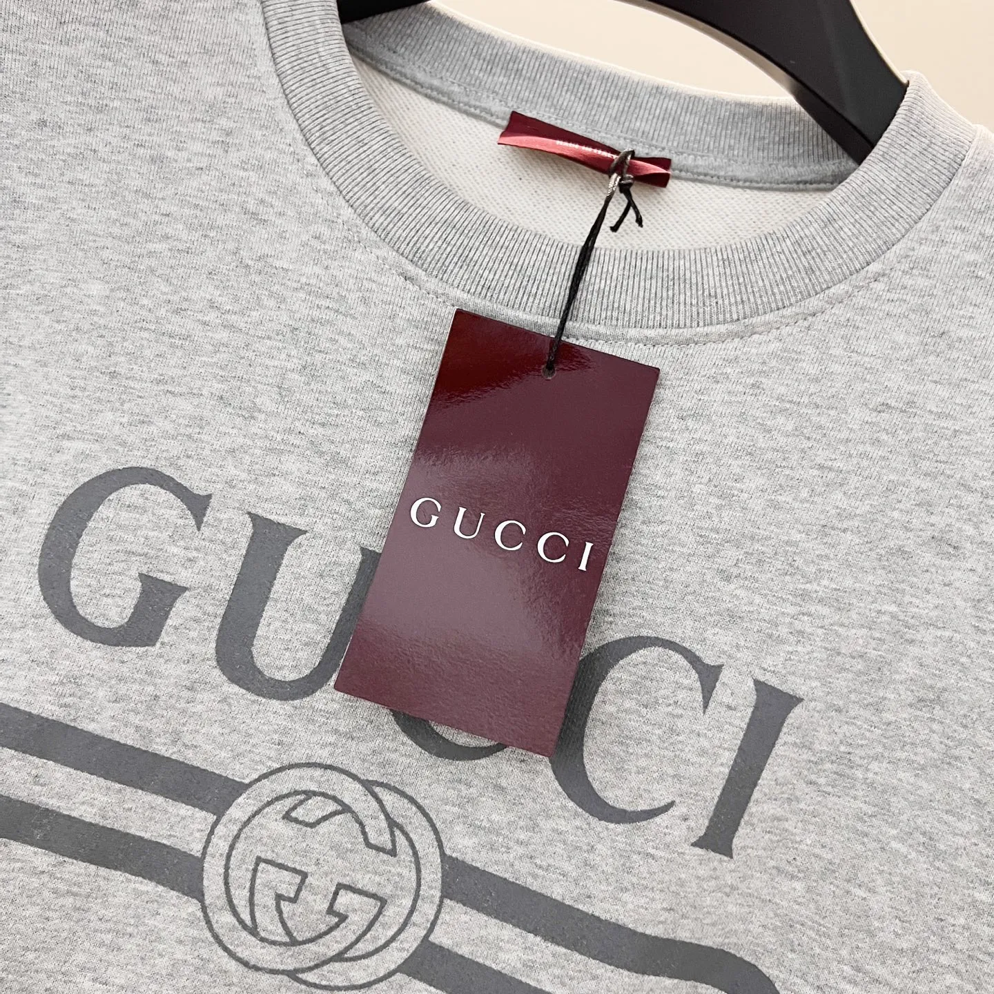 GUCCI 420gコットン丸首スウェット グレー - 画像 (5)