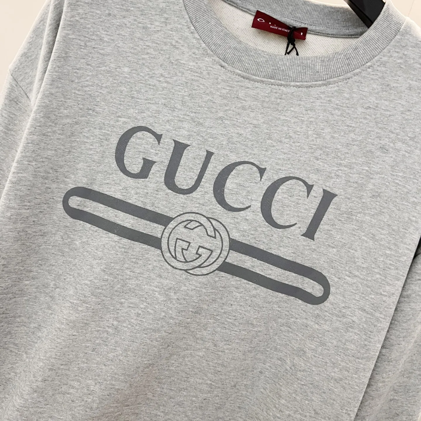 GUCCI 420gコットン丸首スウェット グレー - 画像 (6)