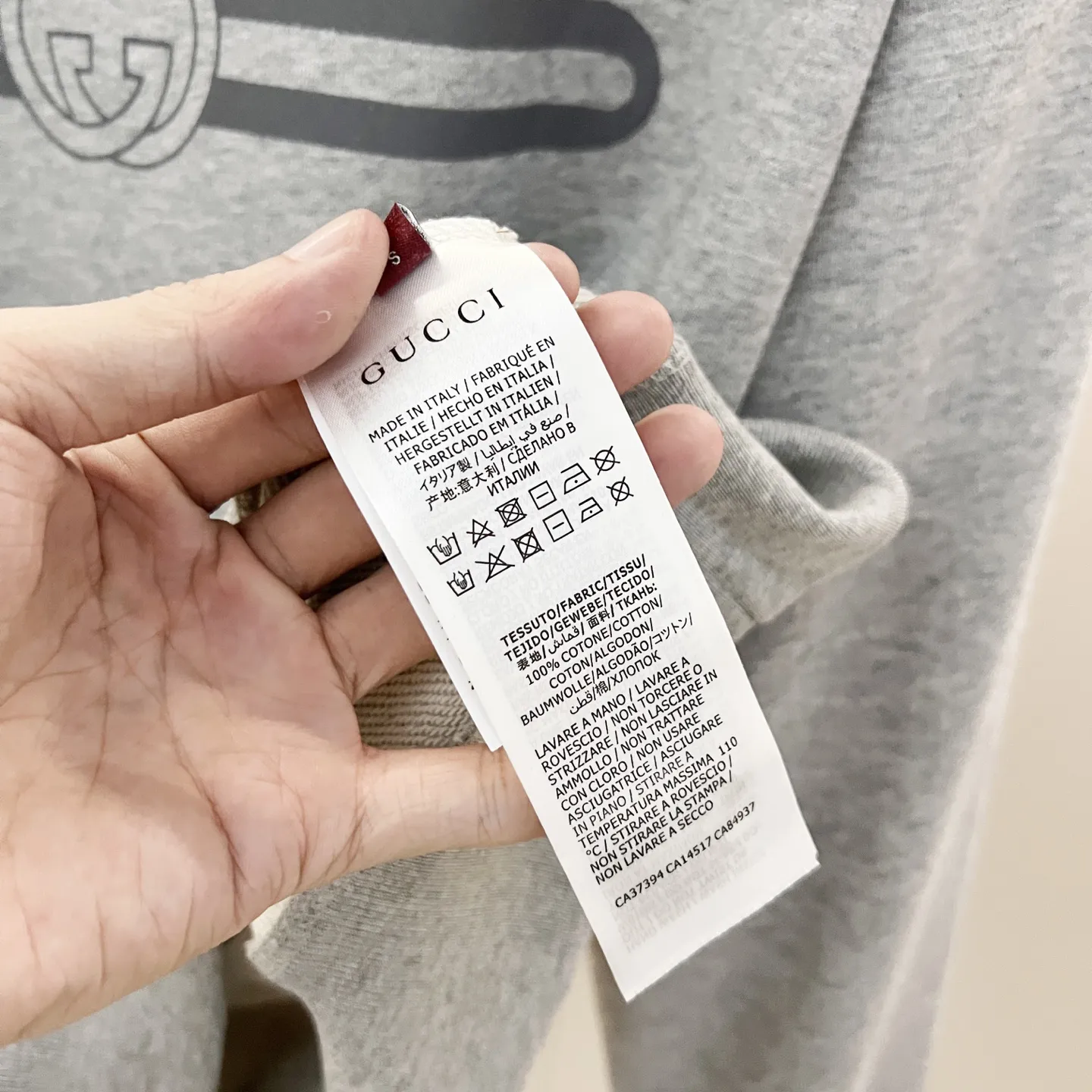 GUCCI 420gコットン丸首スウェット グレー - 画像 (9)