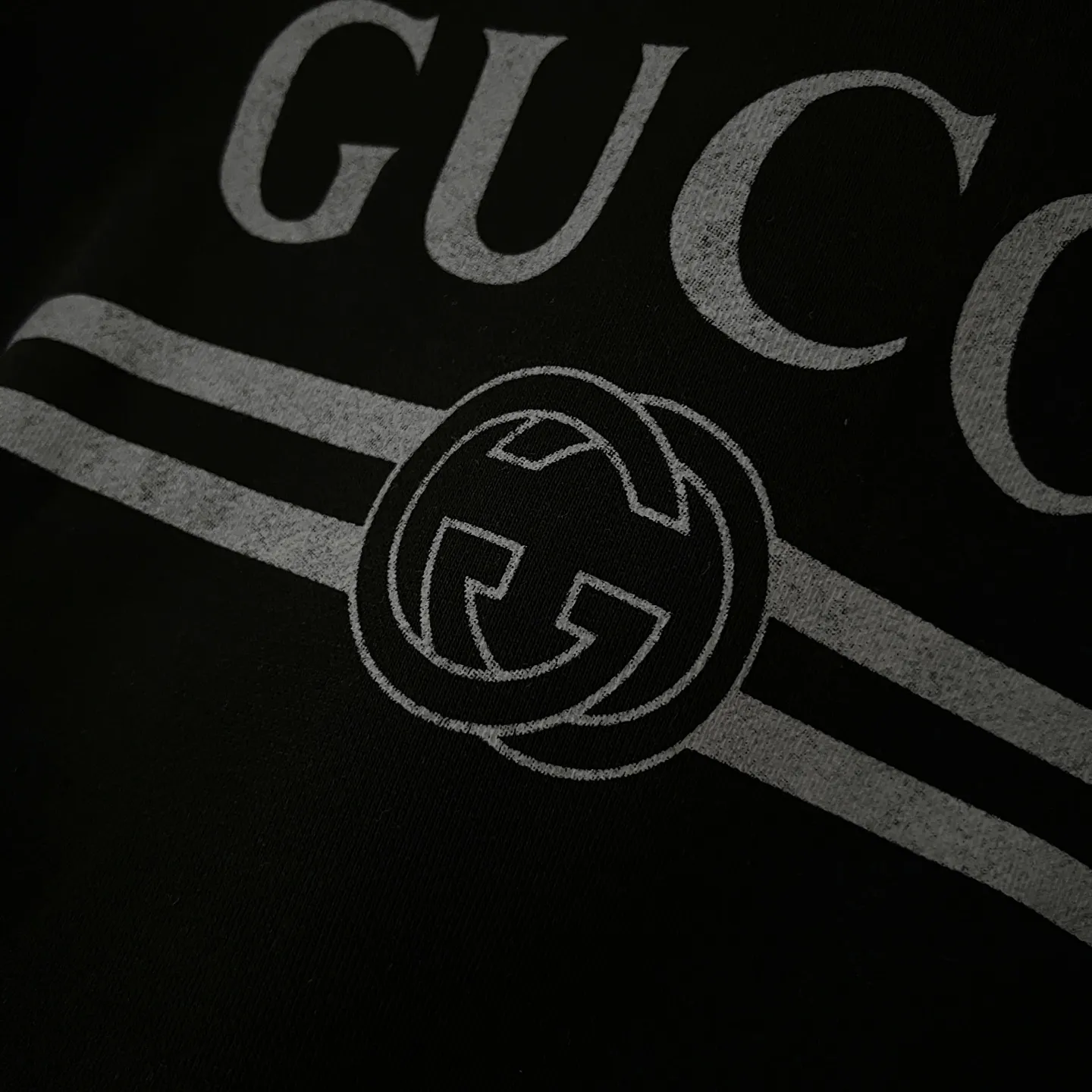 GUCCI 420gコットン丸首スウェット ブラック - 画像 (7)