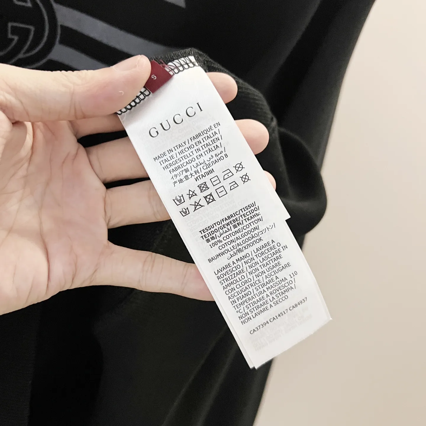 GUCCI 420gコットン丸首スウェット ブラック - 画像 (9)