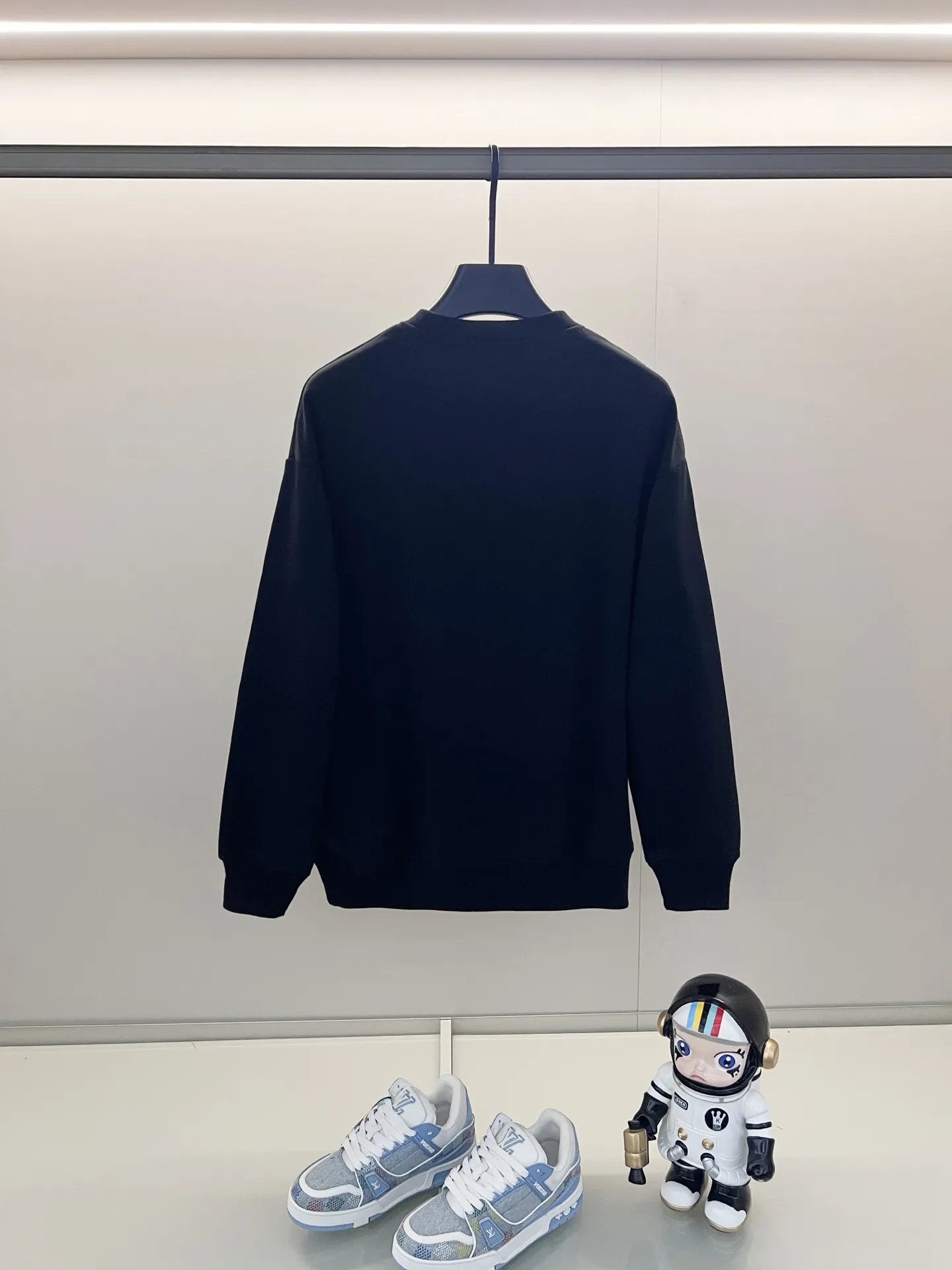 GUCCI 420gコットン黒丸首スウェット - 画像 (3)