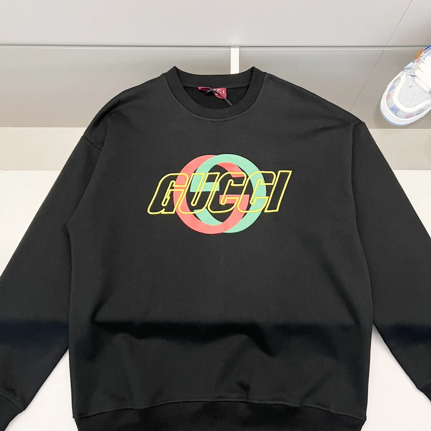 GUCCI 420gコットン黒丸首スウェット - 画像 (10)