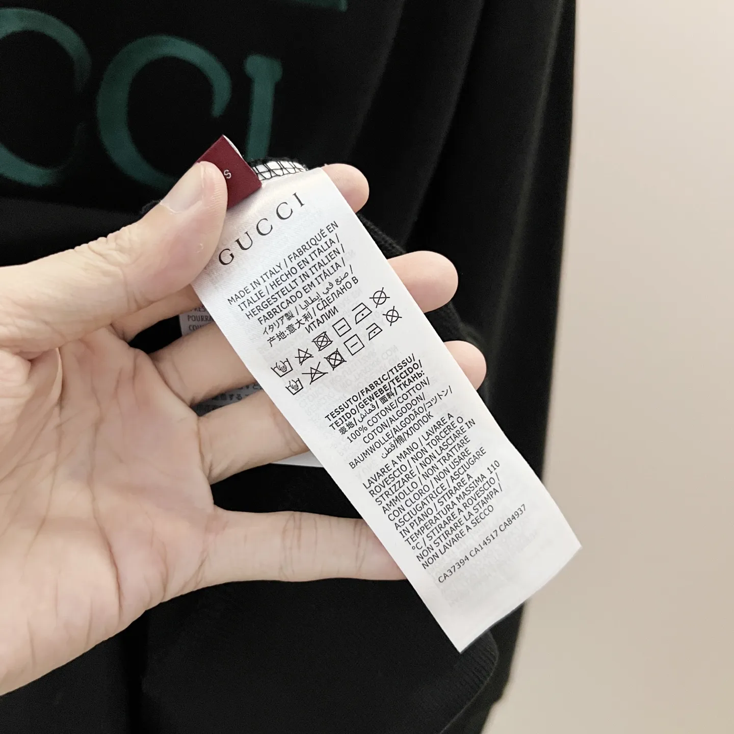 GUCCI 黒色 純 Cotton 丸首スウェット - 画像 (9)