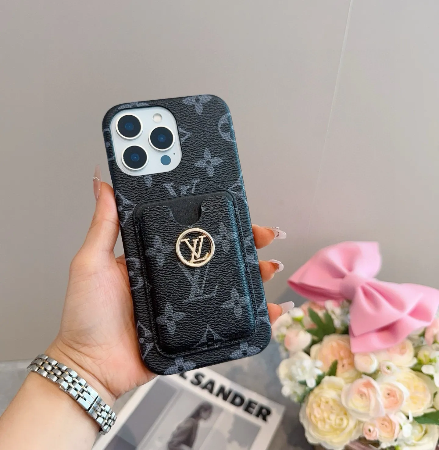 Louis Vuitton 黒 クラシックカードケース付きケース