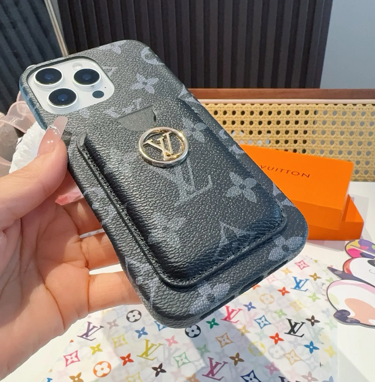 Louis Vuitton 黒 クラシックカードケース付きケース - 画像 (5)