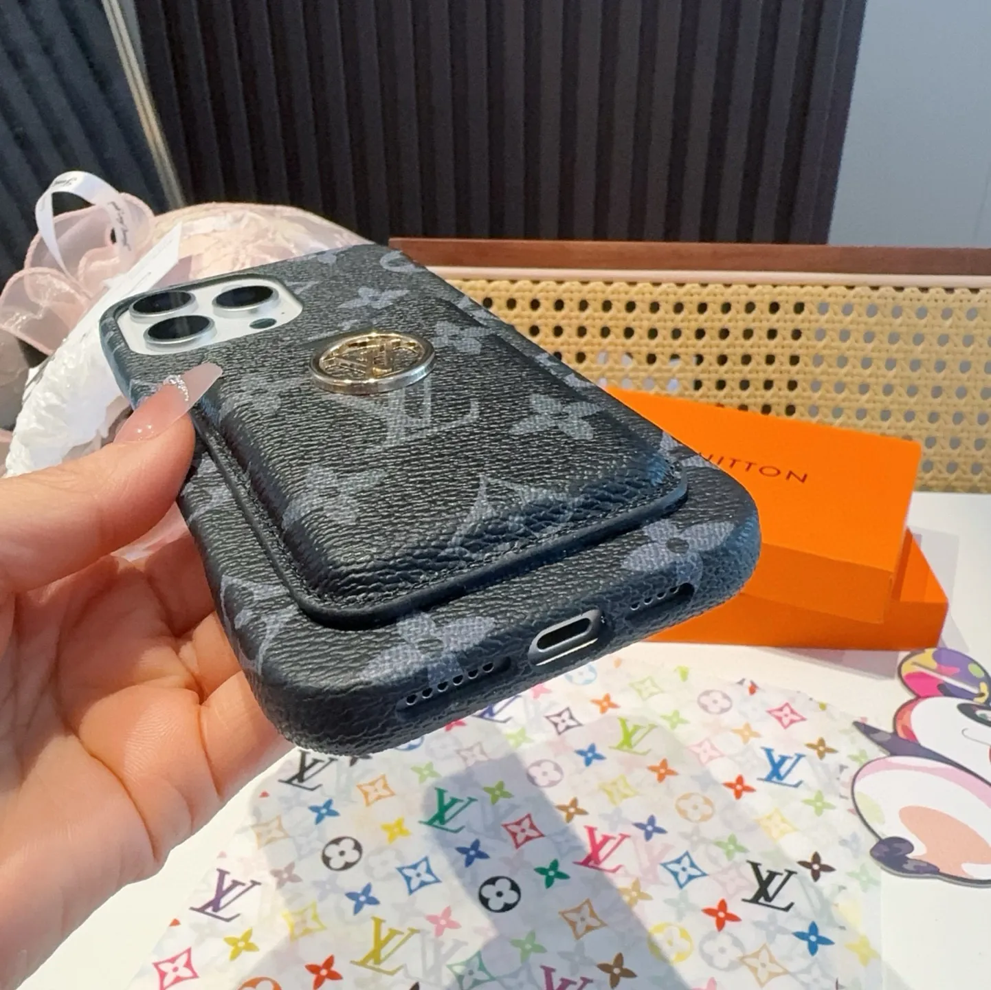 Louis Vuitton 黒 クラシックカードケース付きケース - 画像 (6)