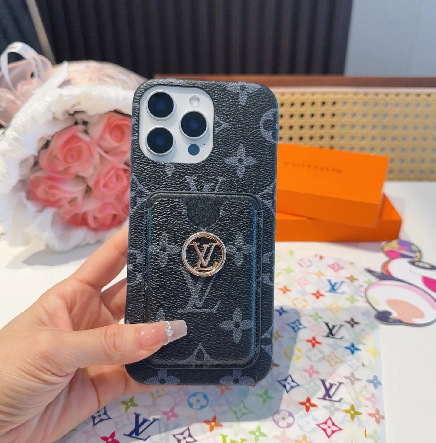 Louis Vuitton 黒 クラシックカードケース付きケース - 画像 (8)