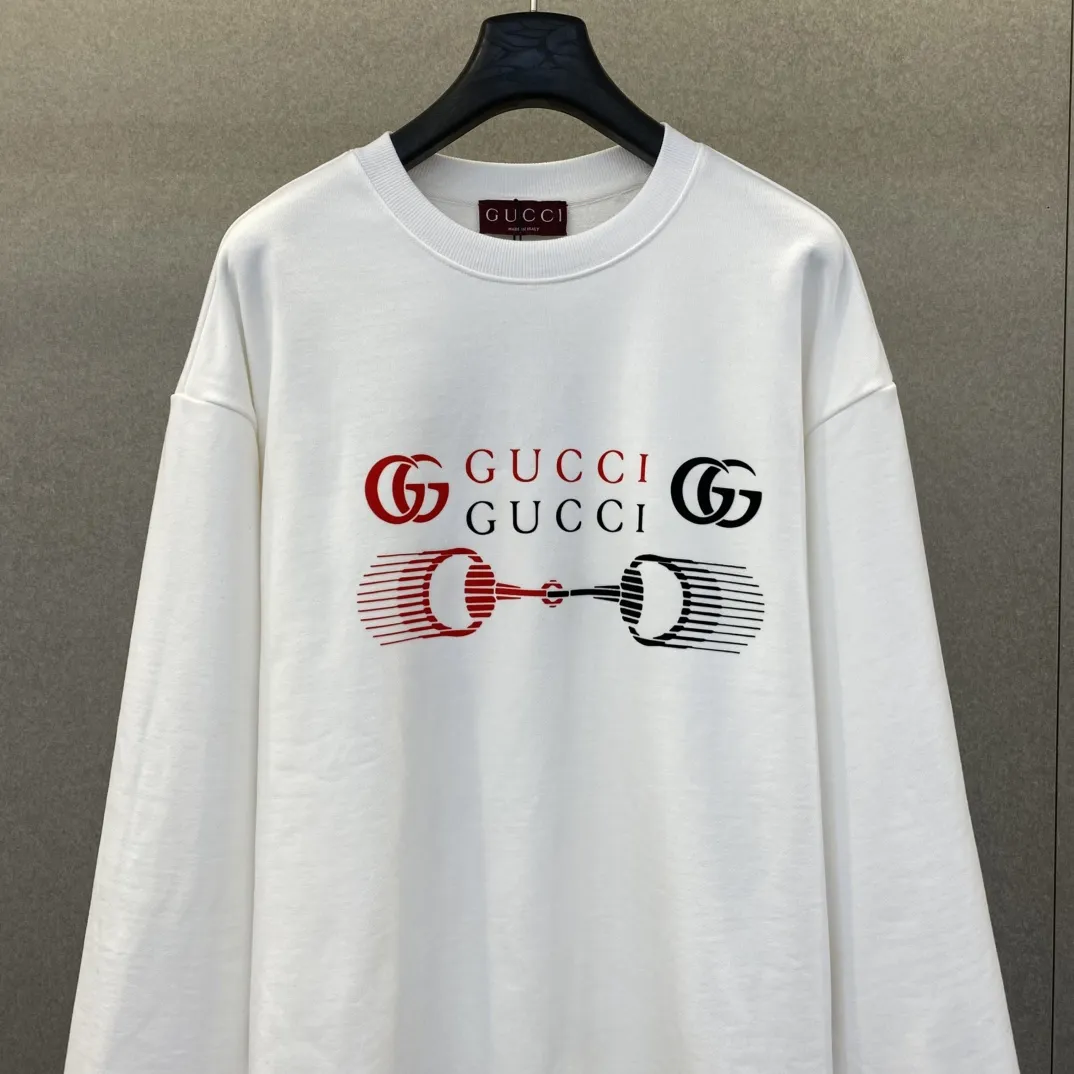 Gucci ホワイトロゴプリント長袖スウェット - 画像 (3)