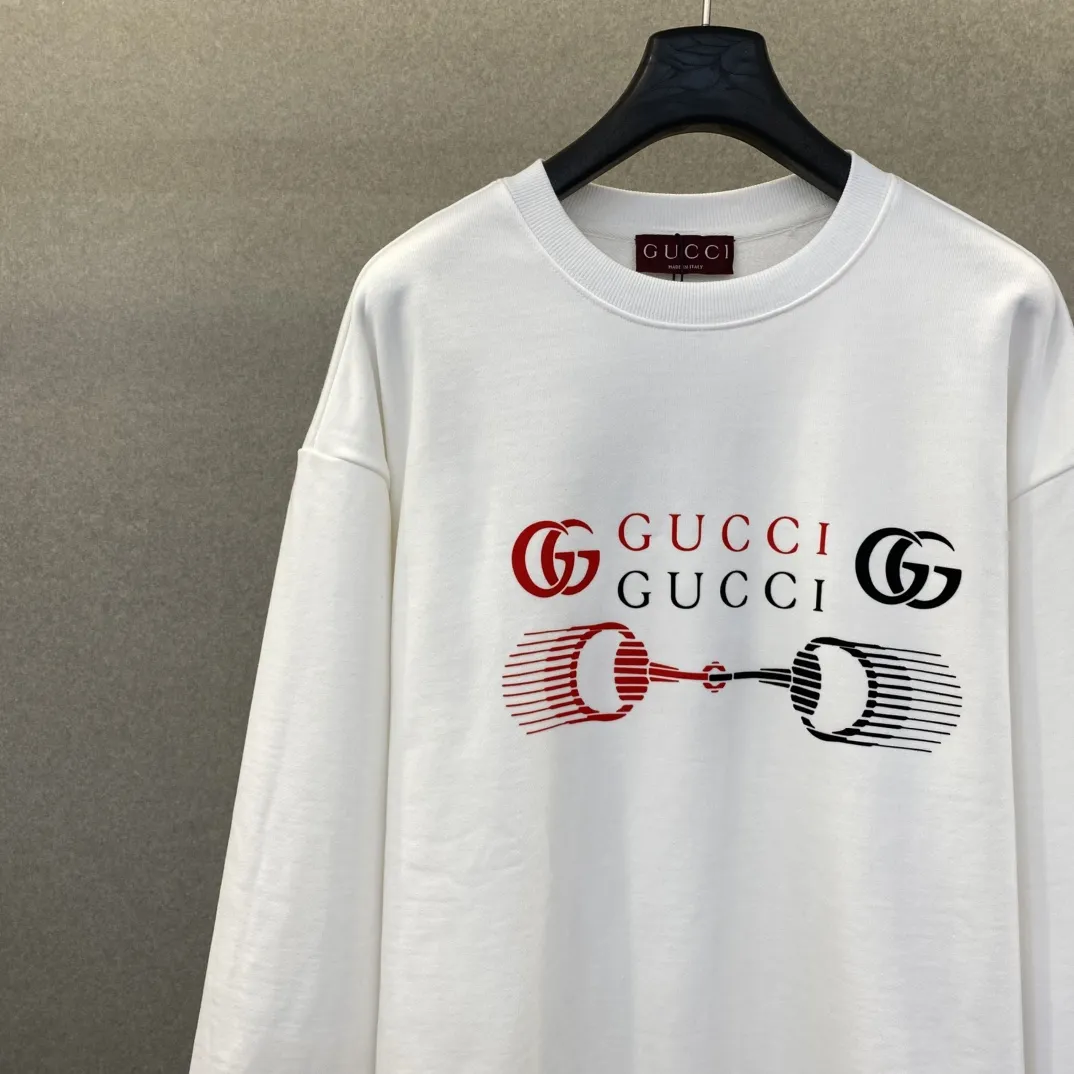 Gucci ホワイトロゴプリント長袖スウェット - 画像 (4)