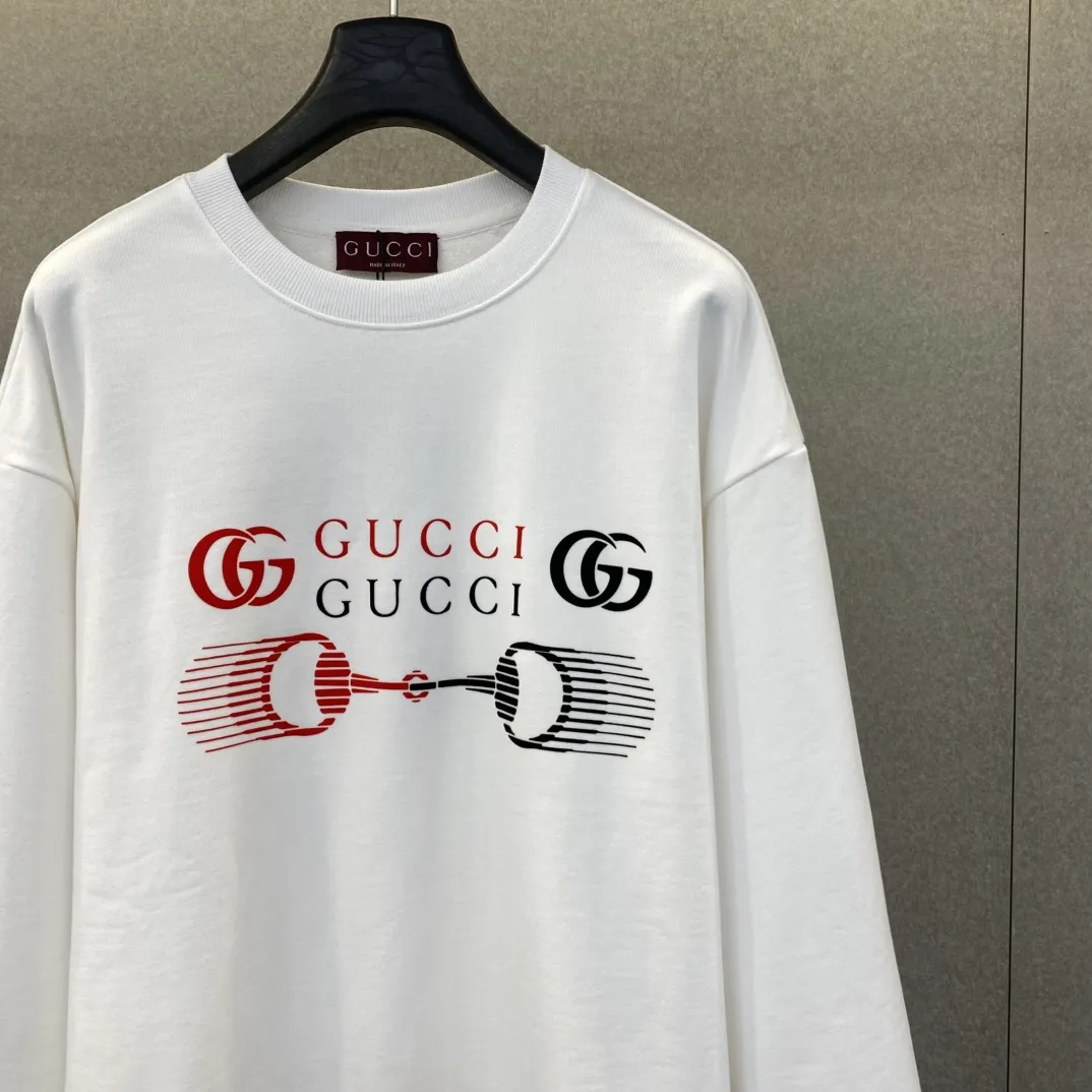Gucci ホワイトロゴプリント長袖スウェット - 画像 (5)