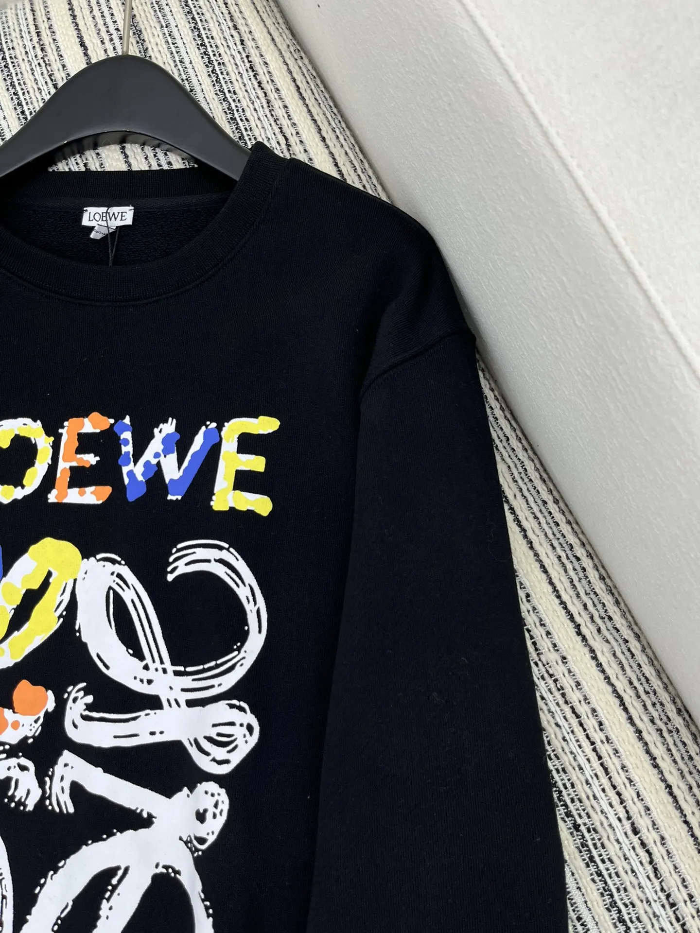 Loewe 黒色プリントのラウンドネックのパーカー - 画像 (4)