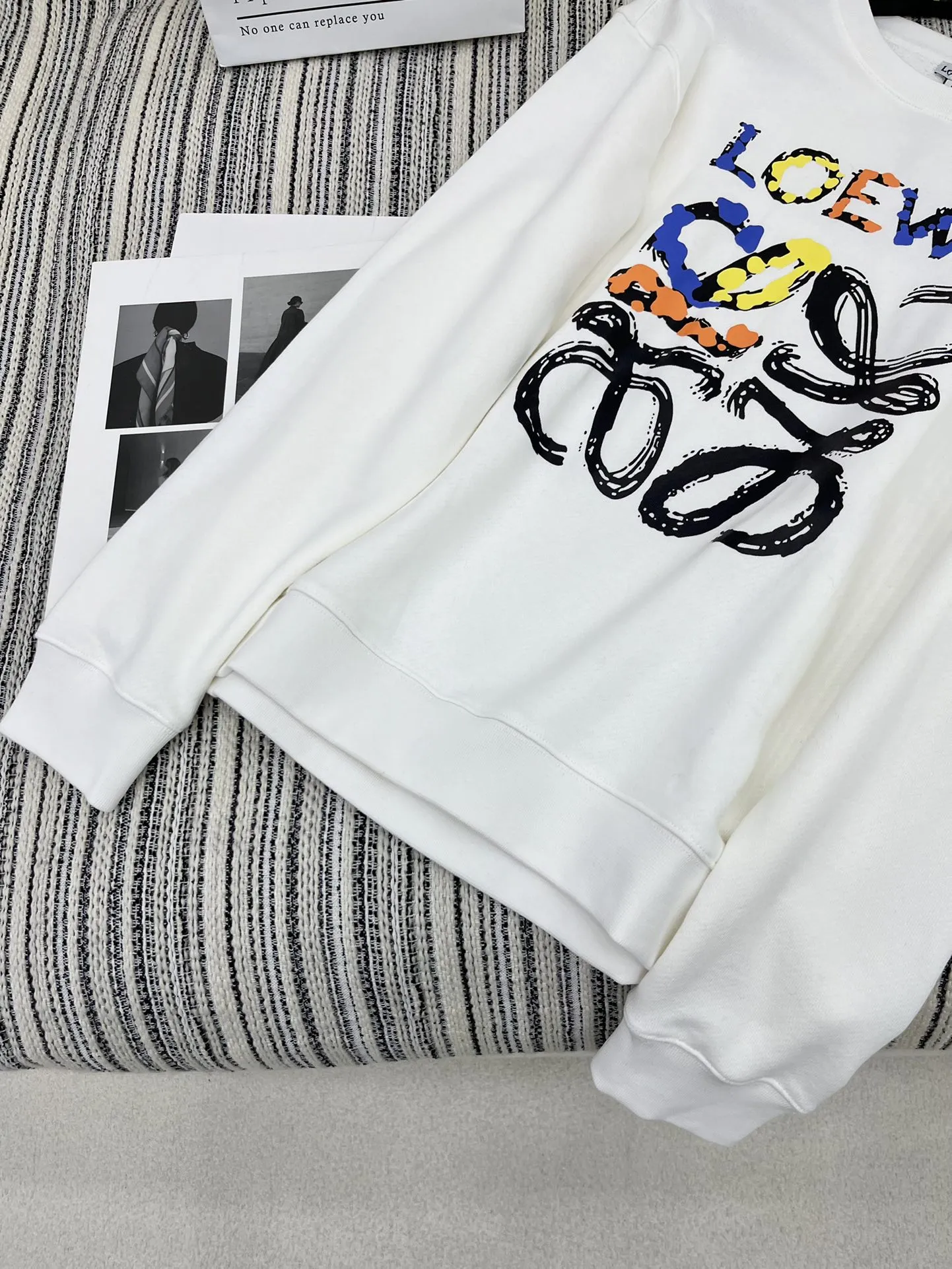 Loewe ホワイトラウンドネックプリントのパーカー - 画像 (5)