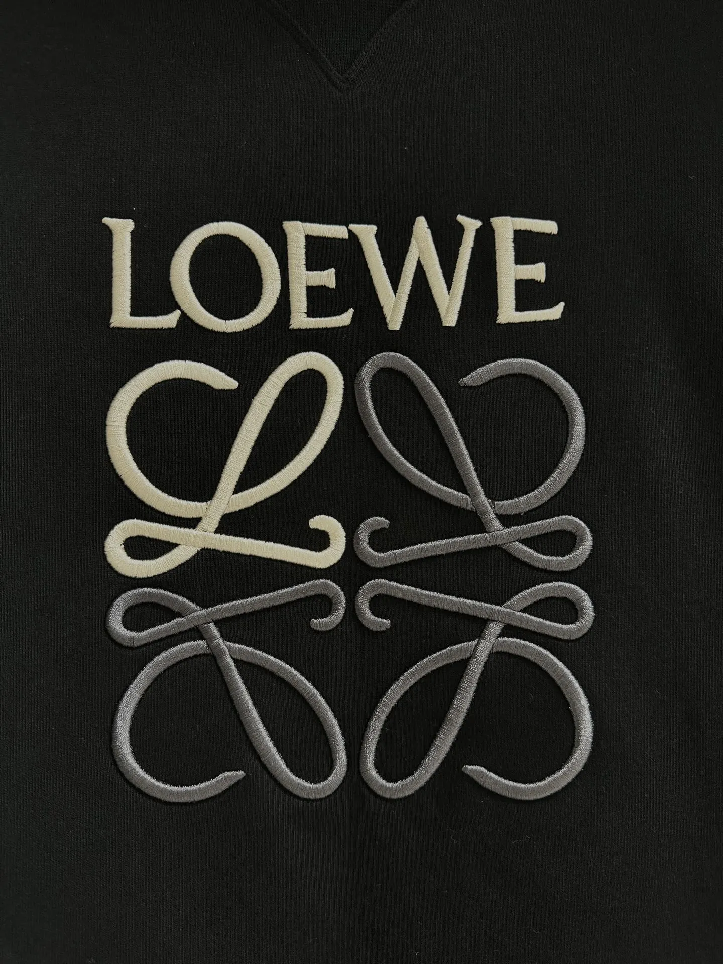 LOEWE ブラックロゴ刺繍ラウンドネックスウェット - 画像 (5)