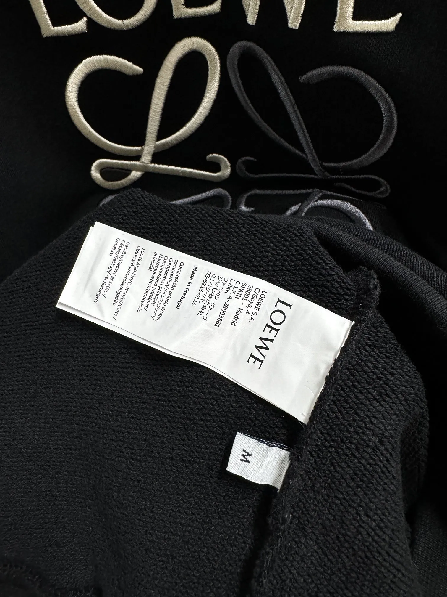 LOEWE ブラックロゴ刺繍ラウンドネックスウェット - 画像 (9)