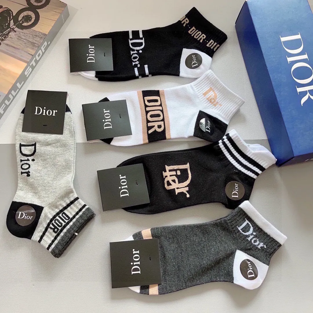 Christian Dior カラフルロゴ短ソックス5足セット - 画像 (9)