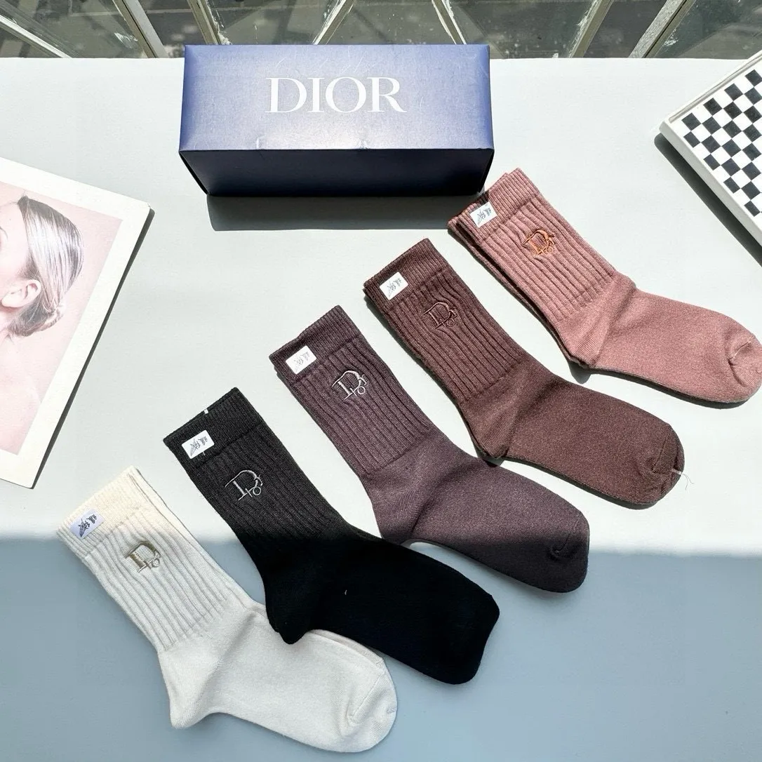 Christian Dior カラーミドルソックス5足セット - 画像 (3)