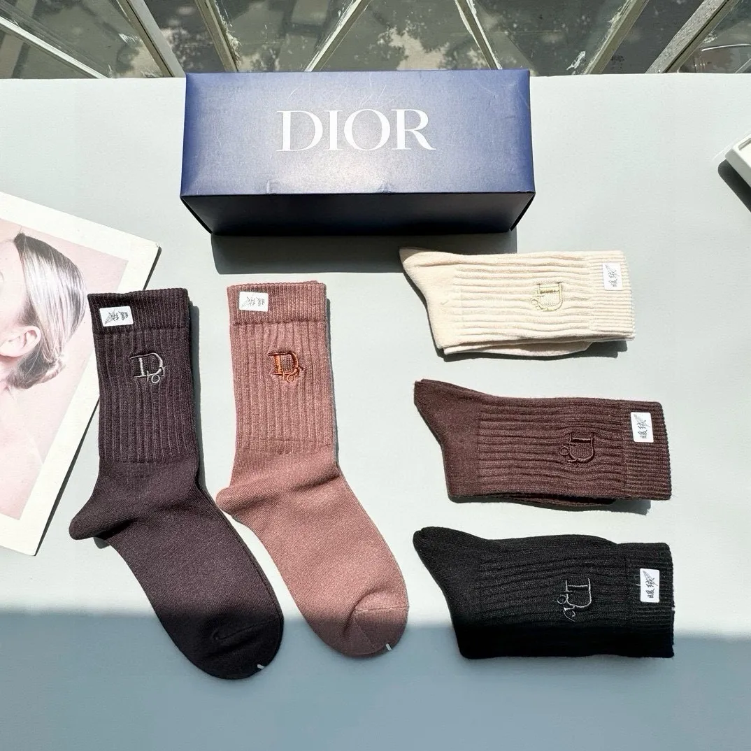 Christian Dior カラーミドルソックス5足セット - 画像 (7)