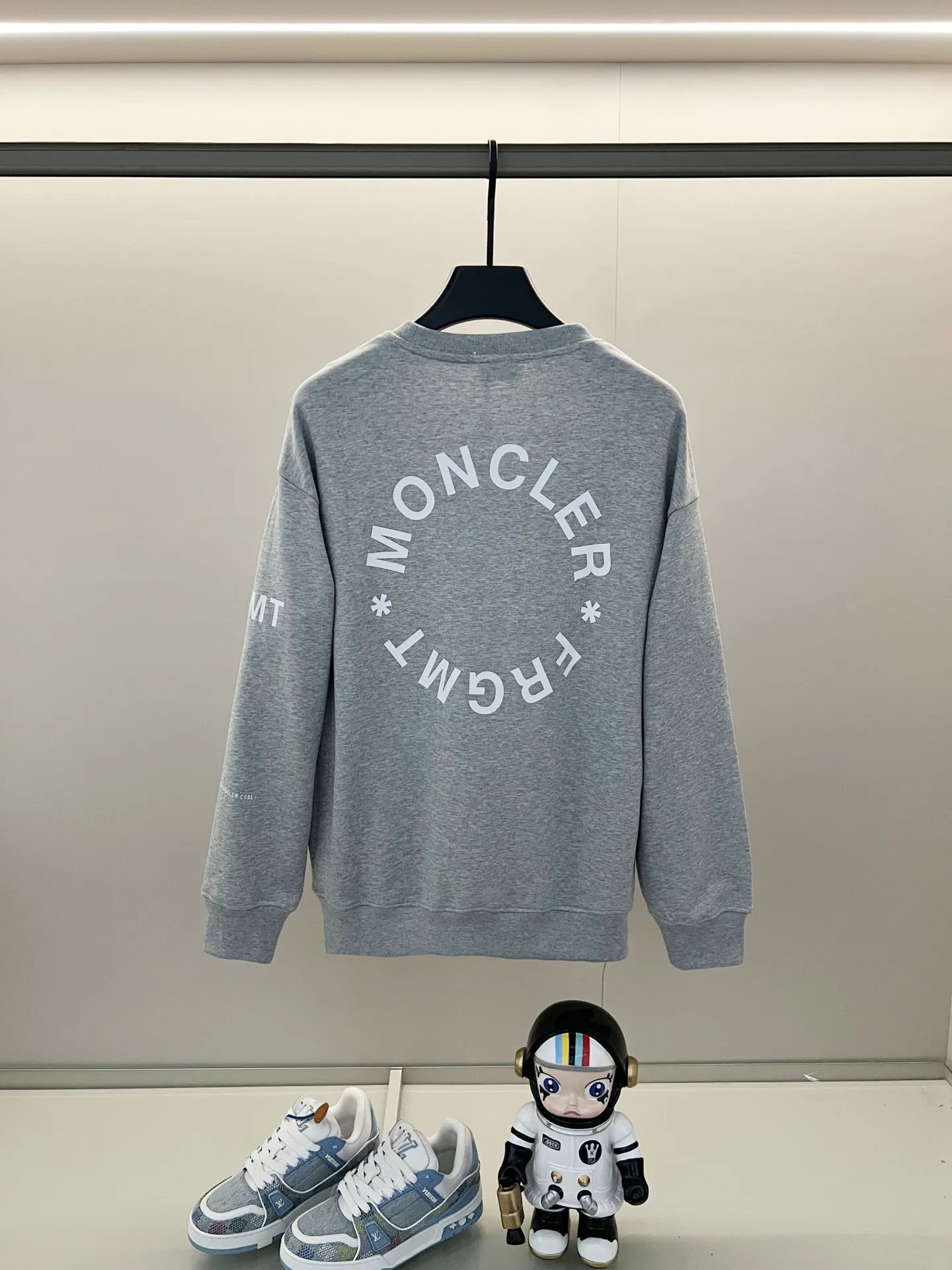 MONCLER 420gコットン Crew Neck スウェット グレー - 画像 (3)