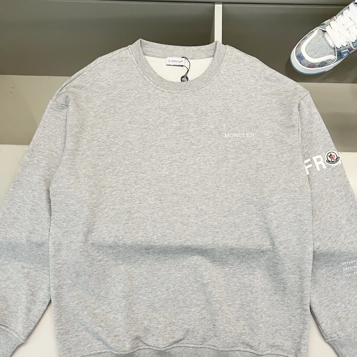 MONCLER 420gコットン Crew Neck スウェット グレー - 画像 (10)