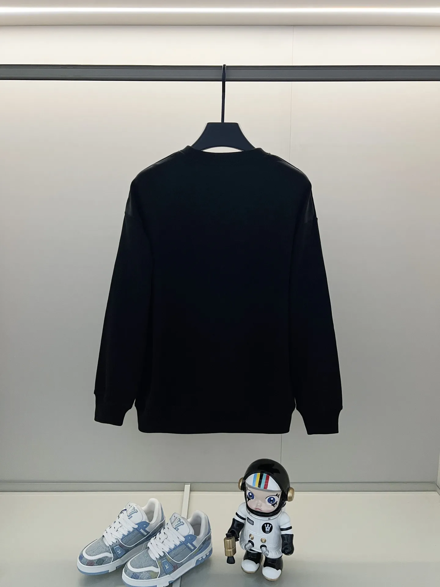MONCLER 420gコットン Crew Neckスウェット ブラック - 画像 (3)