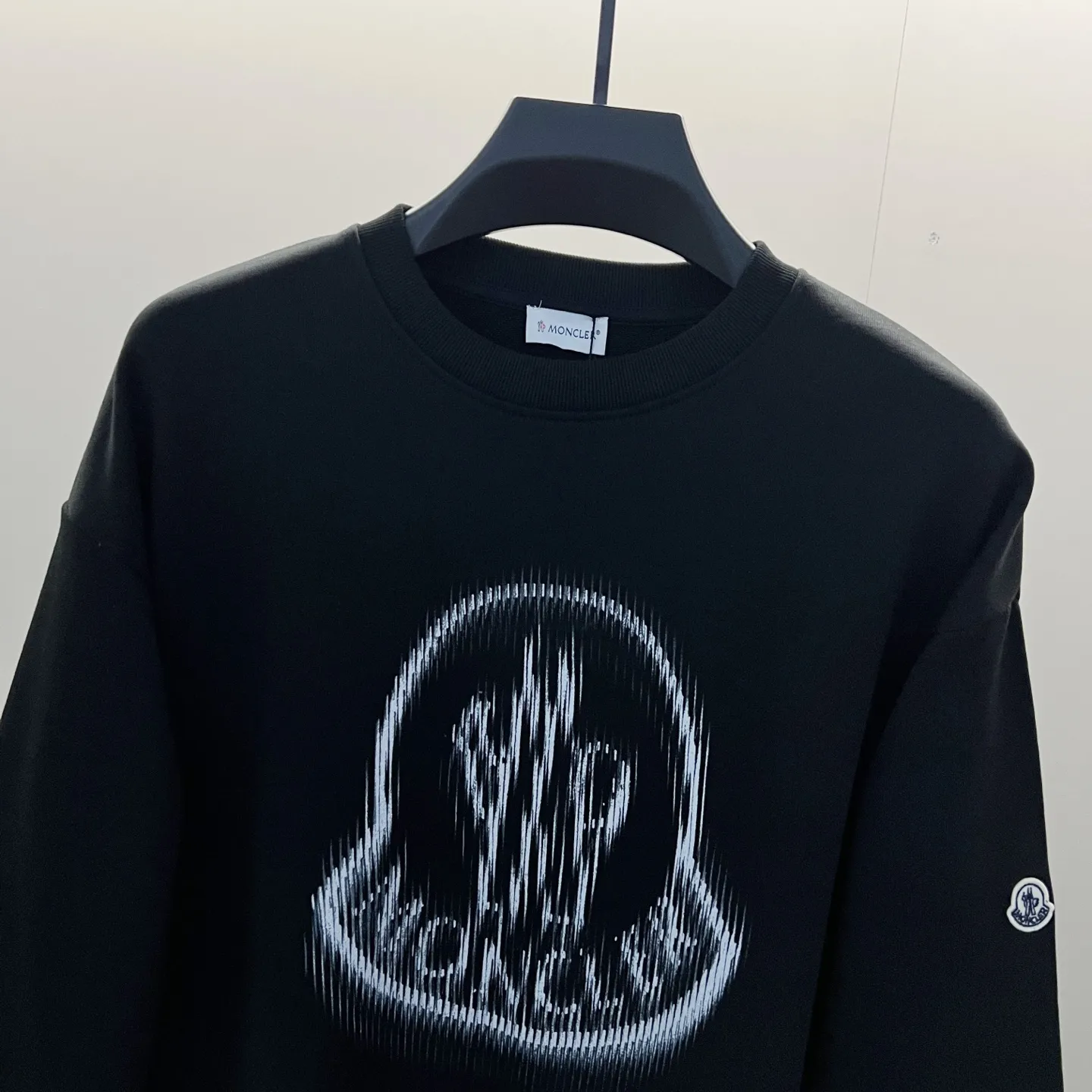 MONCLER 420gコットン Crew Neckスウェット ブラック - 画像 (5)