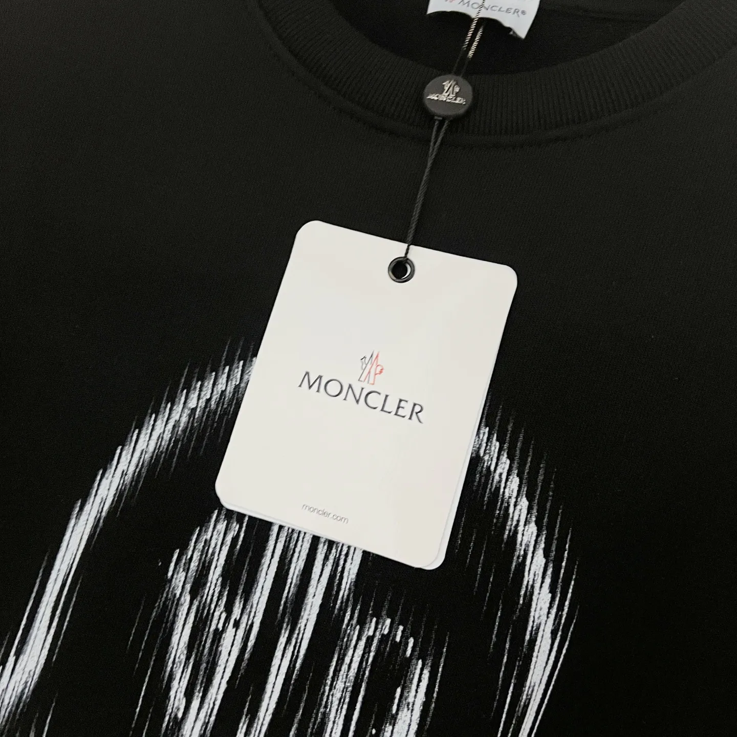 MONCLER 420gコットン Crew Neckスウェット ブラック - 画像 (6)