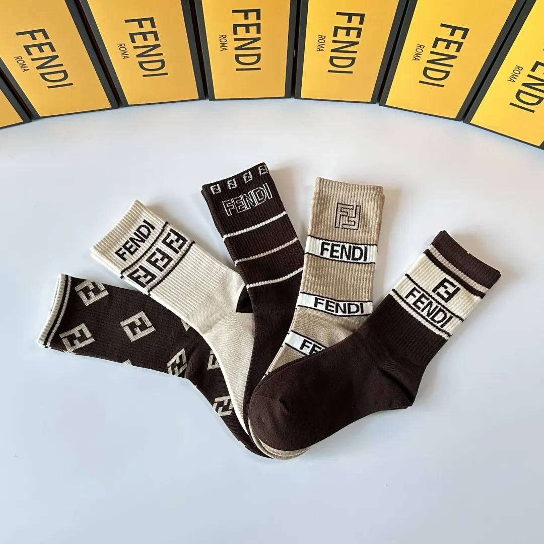 FENDI 新款中長靴下 5色セット 多色 - 画像 (7)