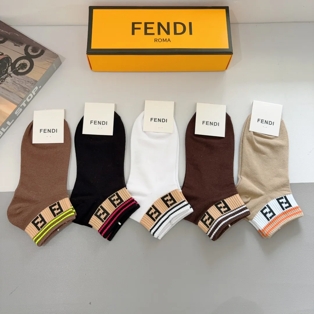 FENDI クラシックFFローカットソックス5色セット - 画像 (5)