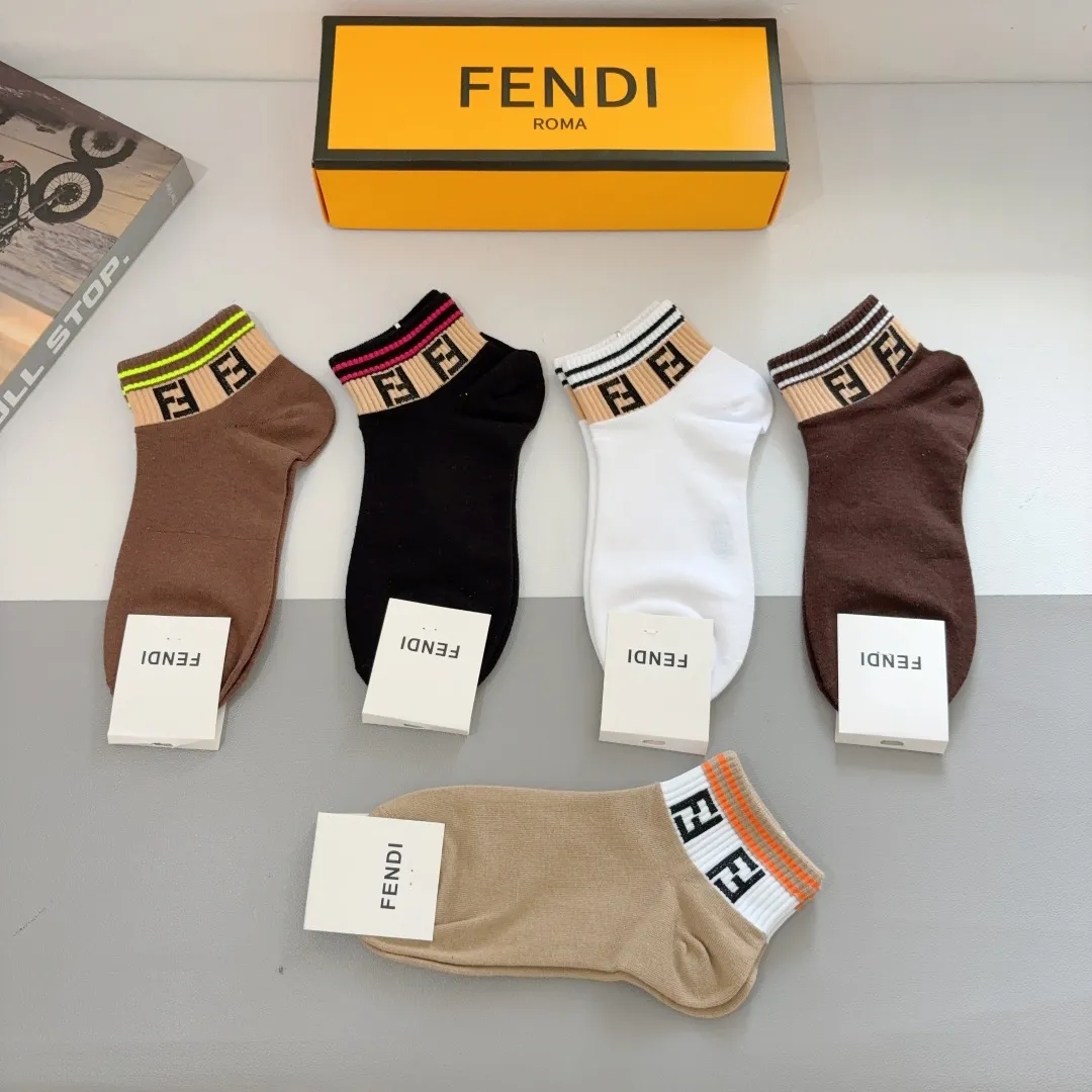 FENDI クラシックFFローカットソックス5色セット - 画像 (6)