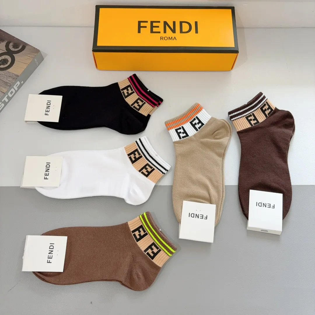 FENDI クラシックFFローカットソックス5色セット - 画像 (7)